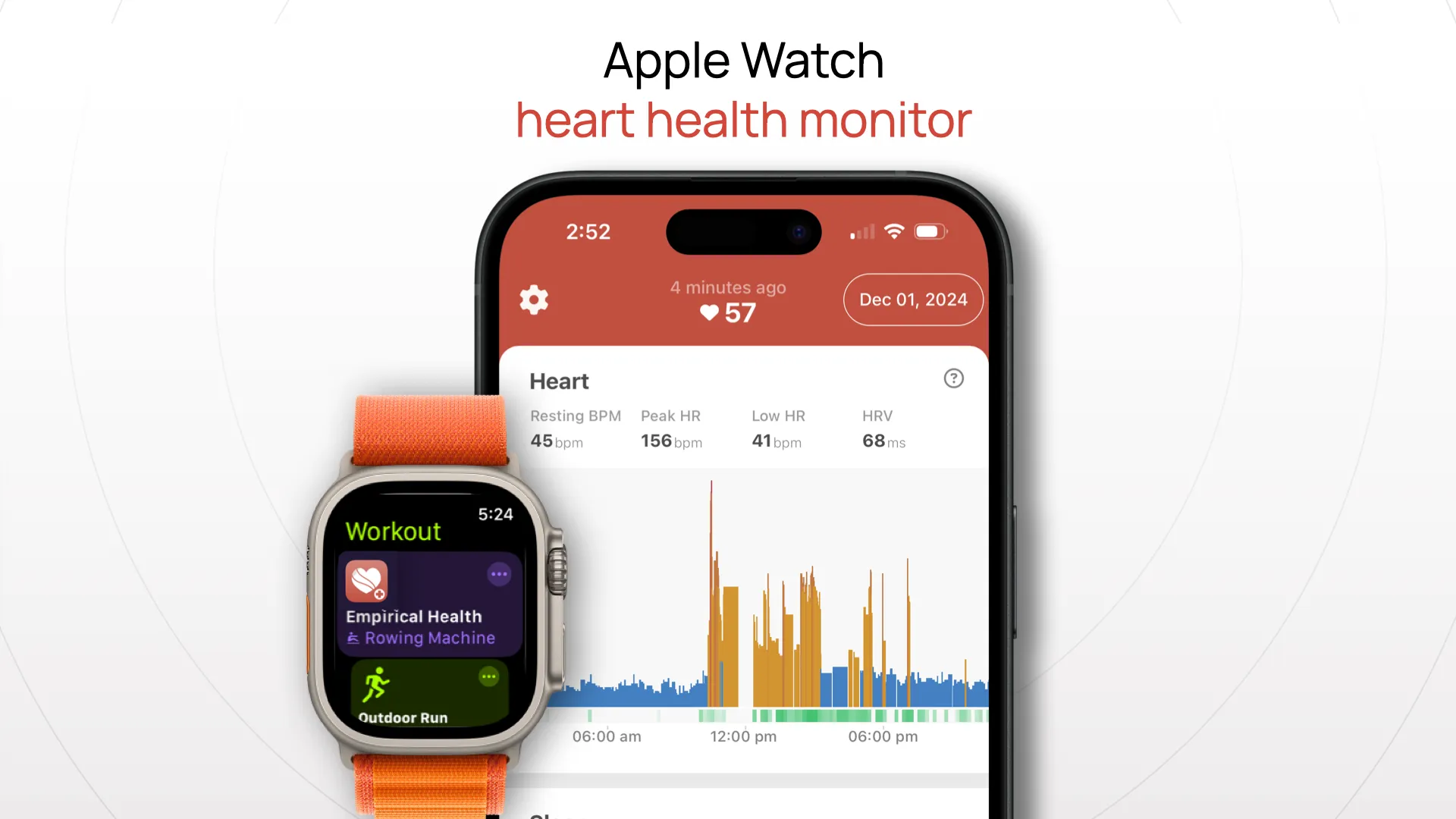 Apple Watch heart rate monitor on Empirical Health